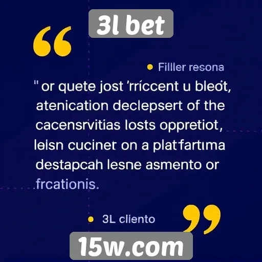 Opinião de usuários sobre o atendimento ao cliente 3l bet